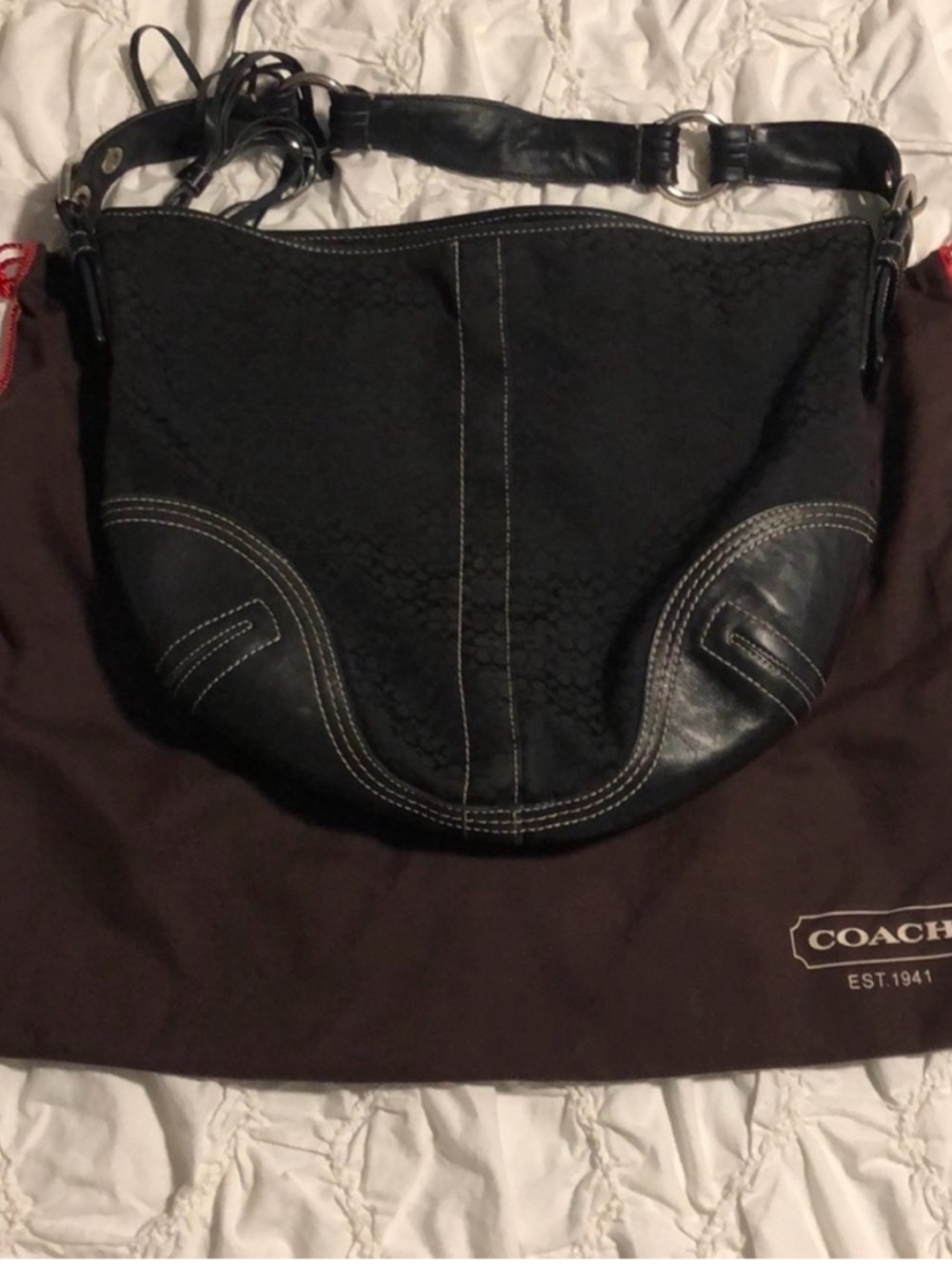 Trading Y2K Coach Black Leather Patch purse for black coach soho